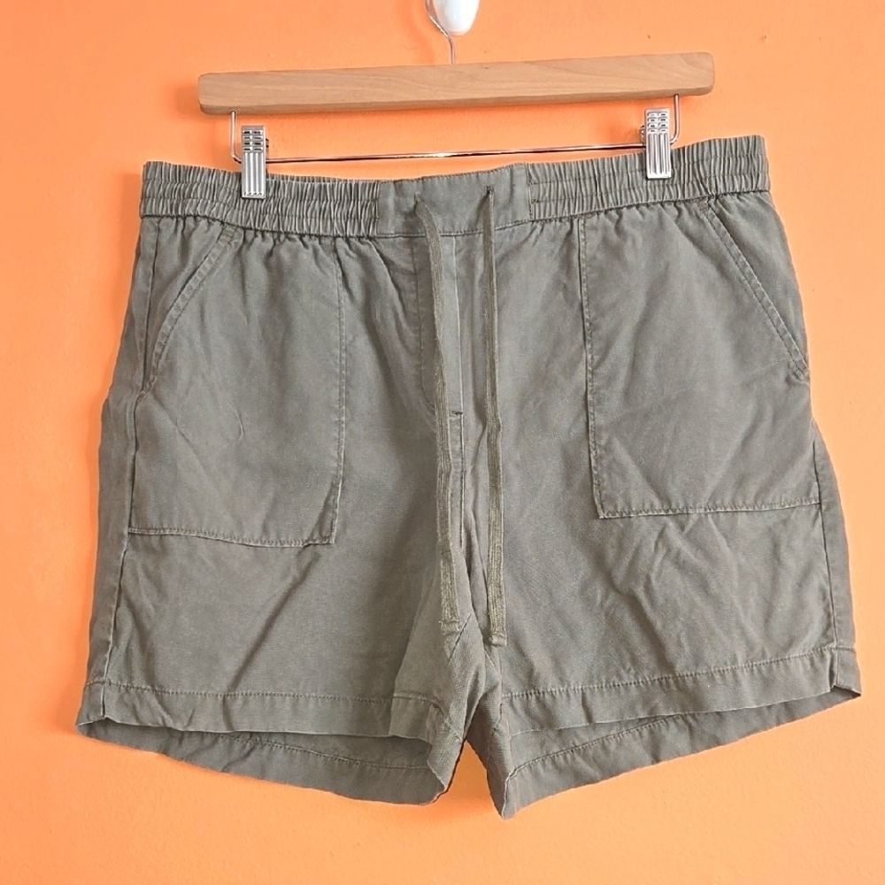 Talbots Olive Green Drawstring Soft Shorts - Size Large